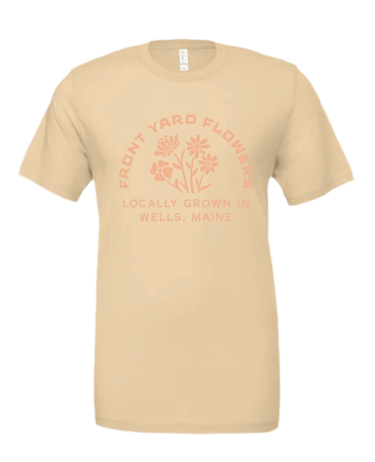 Short Sleeve Tee Cream w/Peach Logo