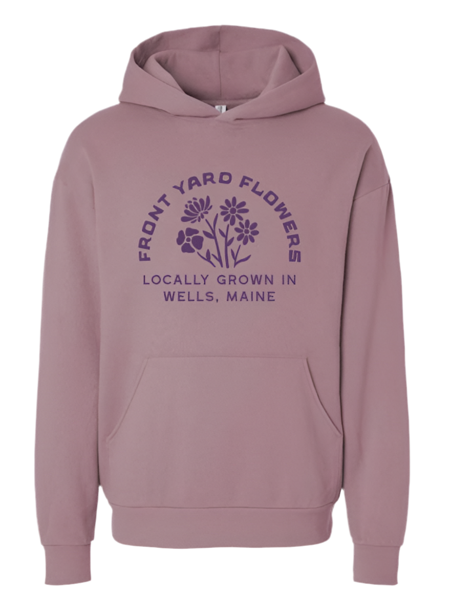 Hooded Sweatshirt Mauve with Purple Logo