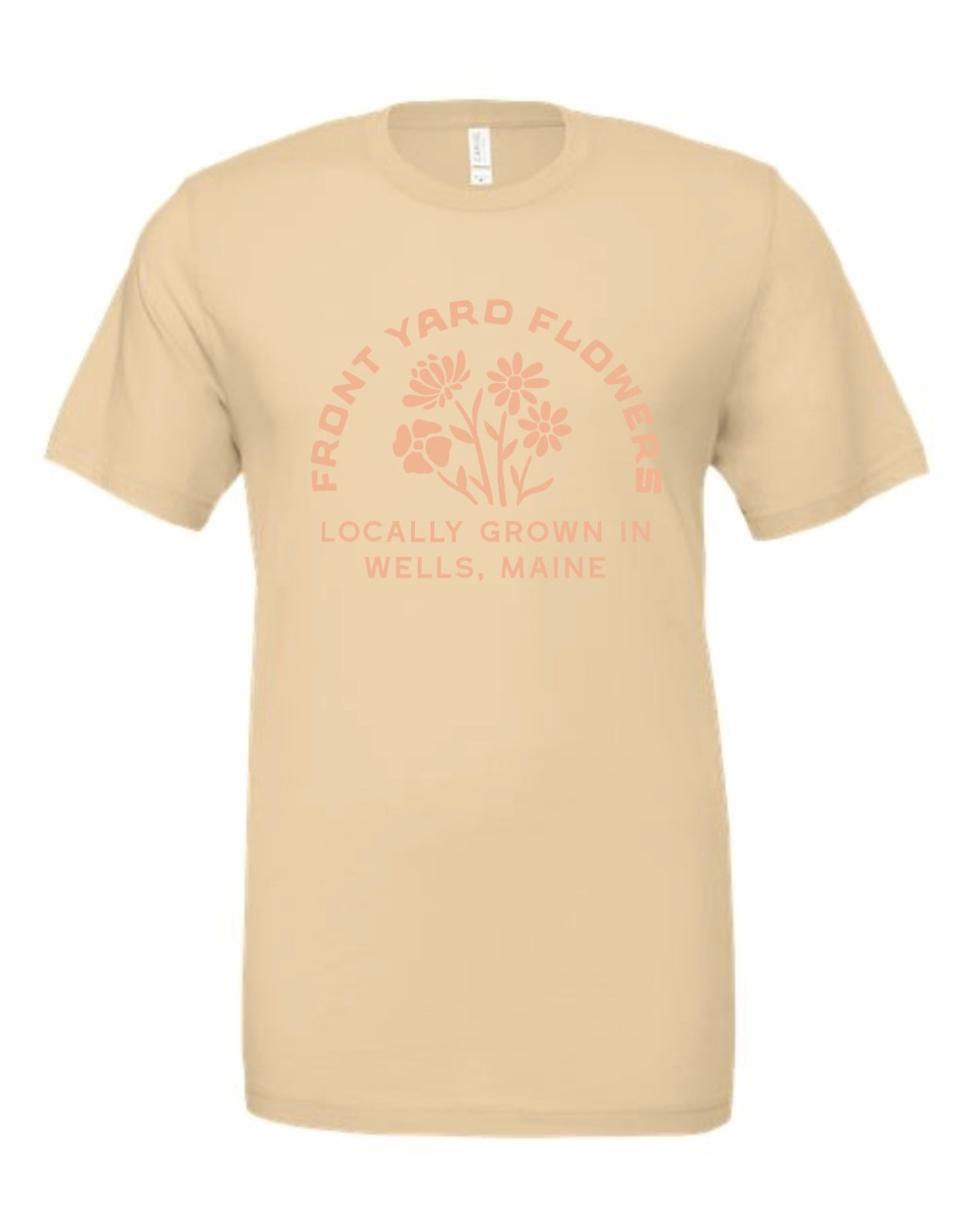 Short Sleeve Tee Cream w/Peach Logo