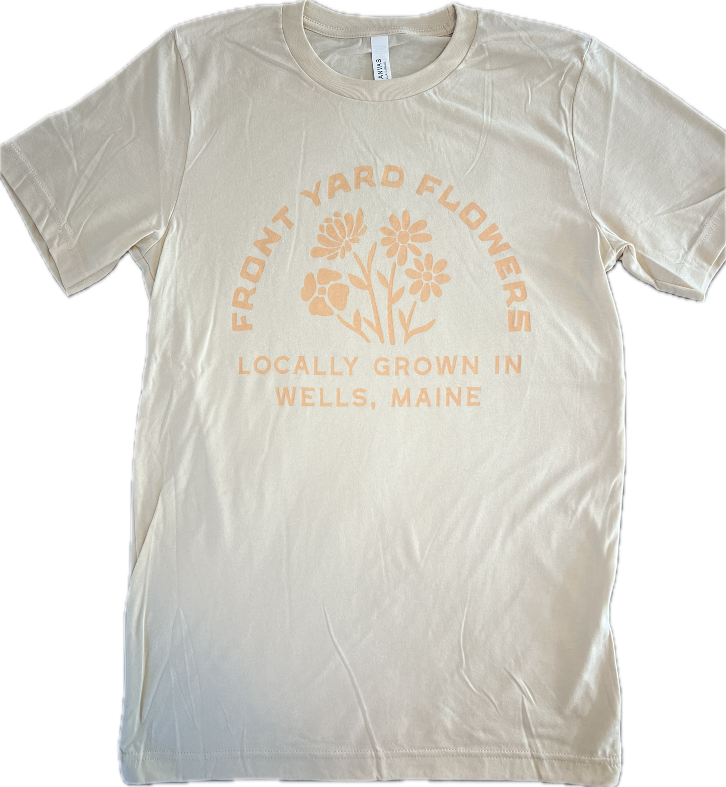 Short Sleeve Tee Cream w/Peach Logo