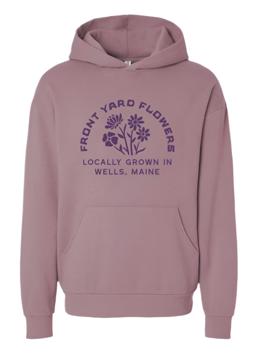 Hooded Sweatshirt Mauve with Purple Logo