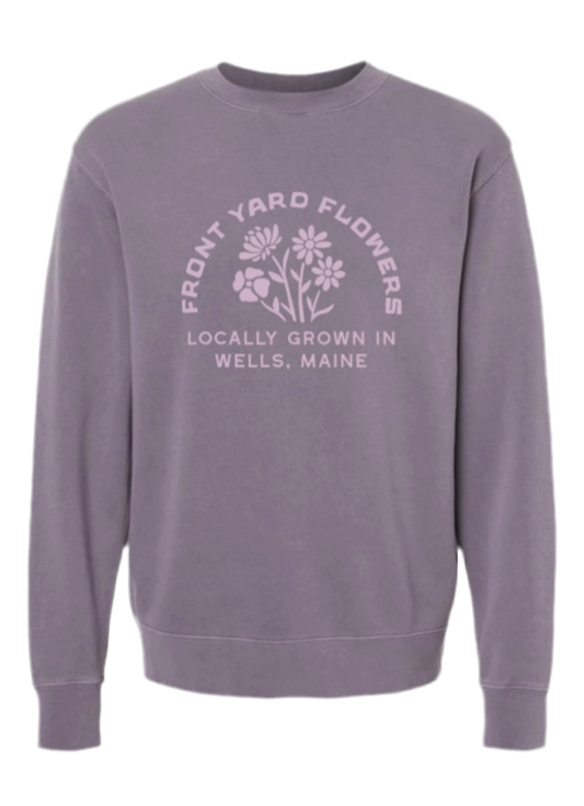 Crew Neck Sweatshirt Plum with Orchid Logo