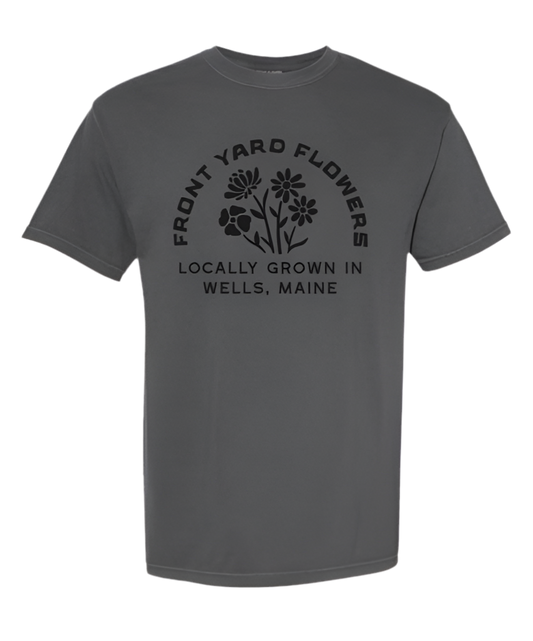 Short Sleeve Tee Charcoal with Black Logo